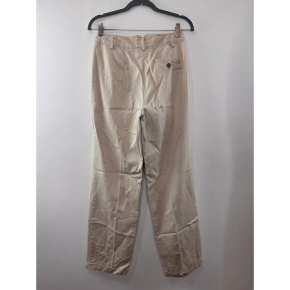 VTG Liz Claiborne Beige Kylie Pants Denim High-Rise Pleated Cuffed Zip Fly Sz 8 - Picture 4 of 7
